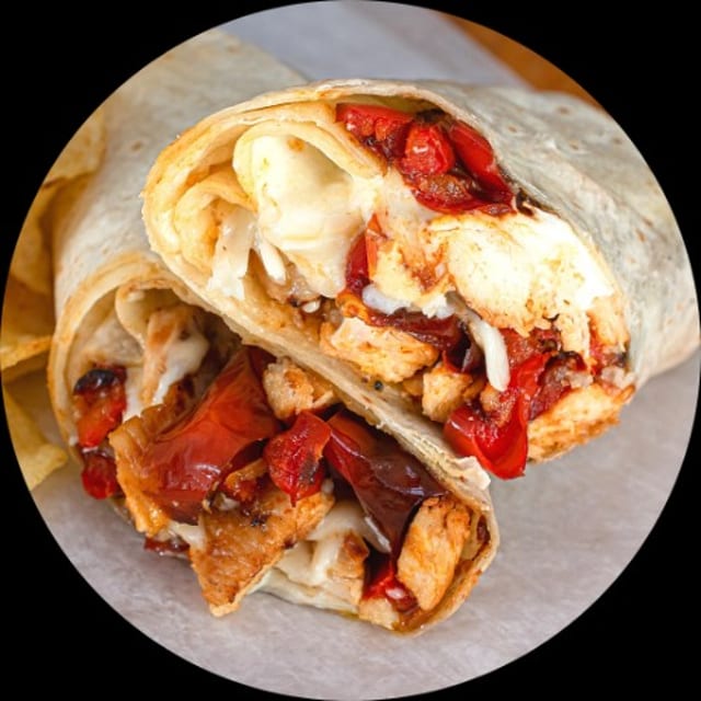 Grilled Chicken, Fresh Mozzarella, & Roasted Peppers.